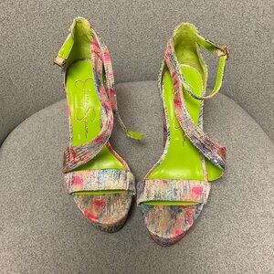 Jessica Simpson Colorful Strappy Heels